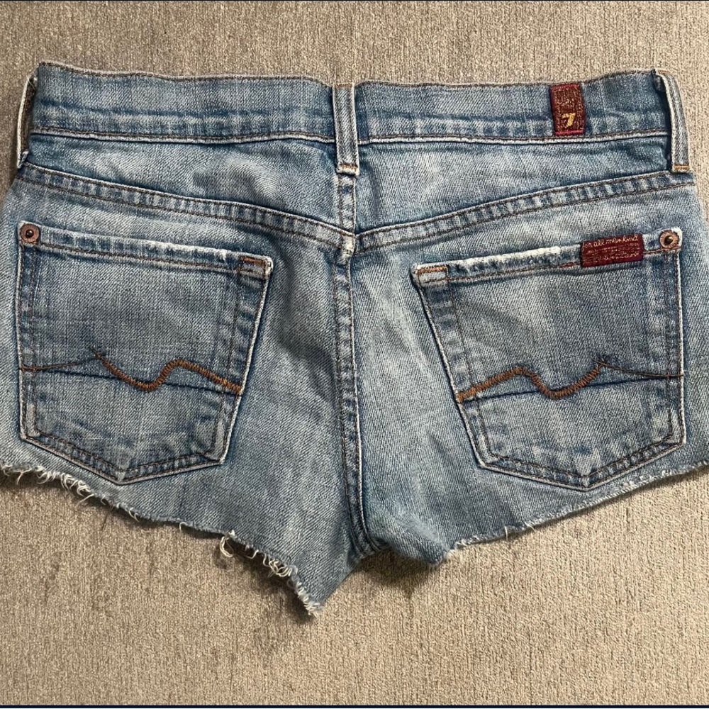 7 For All Mankind Denim Jean Shorts Size 25